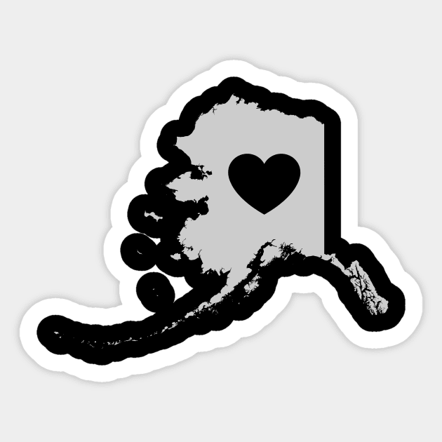 Alaska Love Heart Sticker by helloshirts